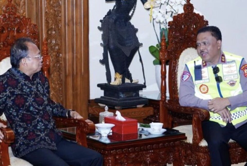 Kakorlantas Polri Irjen Agus Suryonugroho melakukan audiensi dengan Gubernur Bali I Wayan Koster