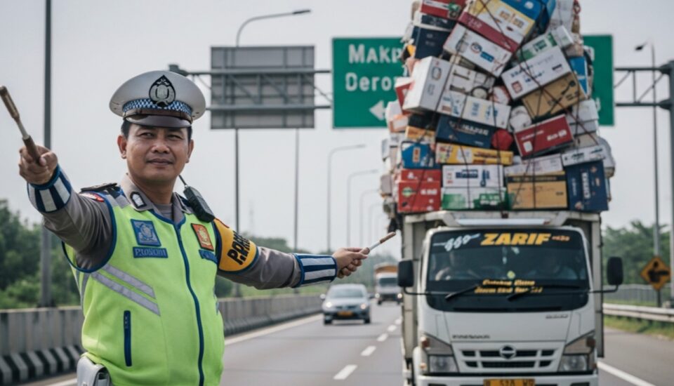 Korlantas Polri mewujudkan Zero Over Dimension Over Load (ODOL) pada 2027 | Generate AI